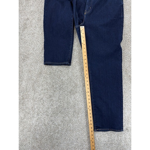 Levi's 724 High Rise Slim Straight Jeans Womens Size 16W Blue Cast Shadows Wash - Picture 10 of 13
